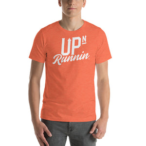 Up-N-Runnin White Logo Tees