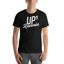 Load image into Gallery viewer, Up-N-Runnin White Logo Tees