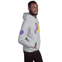 Load image into Gallery viewer, Up-N-Runnin Hooded Sweatshirt &quot;Yellow/Purple&quot;