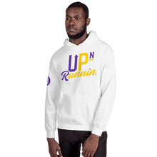 Load image into Gallery viewer, Up-N-Runnin Hooded Sweatshirt &quot;Yellow/Purple&quot;