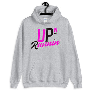 Up-N-Runnin Hooded Sweatshirt Black/Hot Pink