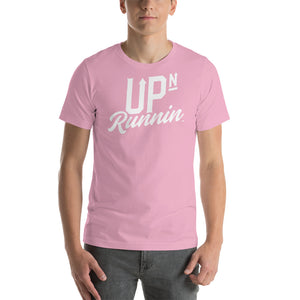 Up-N-Runnin White Logo Tees