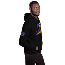 Load image into Gallery viewer, Up-N-Runnin Hooded Sweatshirt &quot;Yellow/Purple&quot;