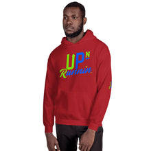 Load image into Gallery viewer, Up-N-Runnin Hooded Sweatshirt Lime Green/Blue