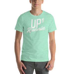 Up-N-Runnin White Logo Tees