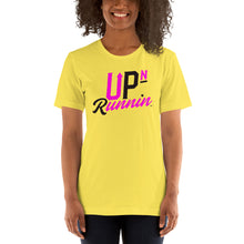 Load image into Gallery viewer, Up-N-Runnin Short-Sleeve Unisex T-Shirt Black/Hot Pink