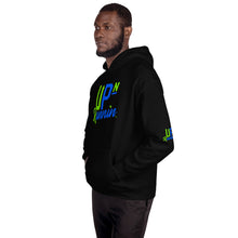 Load image into Gallery viewer, Up-N-Runnin Hooded Sweatshirt Lime Green/Blue