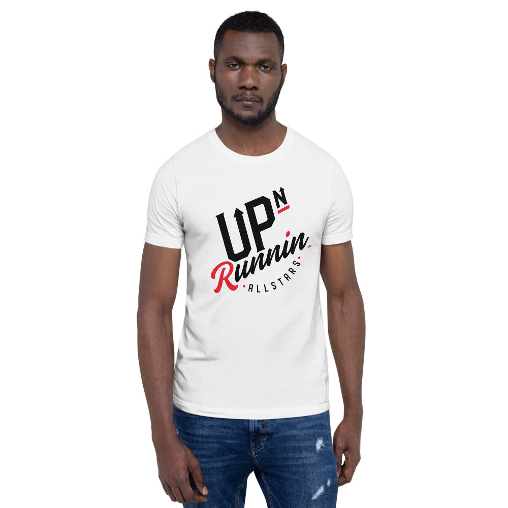 Up-N-Runnin Allstars Black and Red Short-Sleeve Unisex T-Shirt