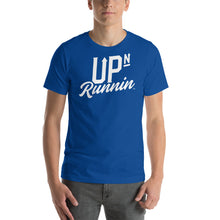 Load image into Gallery viewer, Up-N-Runnin White Logo Tees