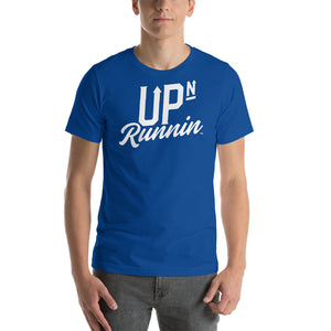 Up-N-Runnin White Logo Tees