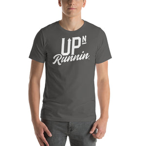 Up-N-Runnin White Logo Tees