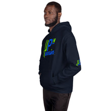 Load image into Gallery viewer, Up-N-Runnin Hooded Sweatshirt Lime Green/Blue