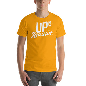 Up-N-Runnin White Logo Tees