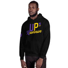 Load image into Gallery viewer, Up-N-Runnin Hooded Sweatshirt &quot;Yellow/Purple&quot;