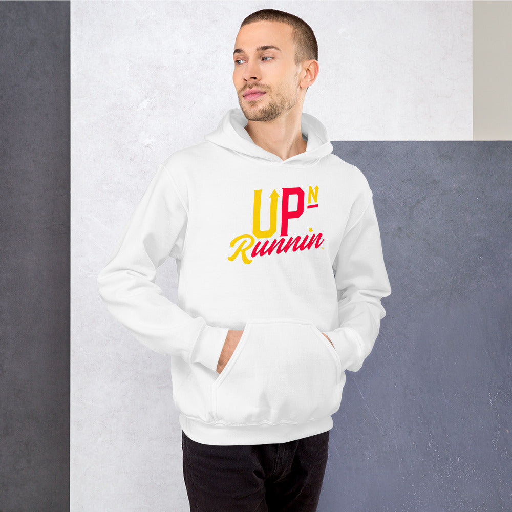 Up-N-Runnin Hooded Sweatshirt Yellow/Red