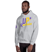 Load image into Gallery viewer, Up-N-Runnin Hooded Sweatshirt &quot;Yellow/Purple&quot;