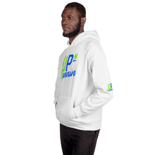 Load image into Gallery viewer, Up-N-Runnin Hooded Sweatshirt Lime Green/Blue