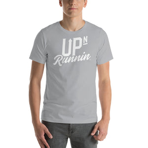 Up-N-Runnin White Logo Tees