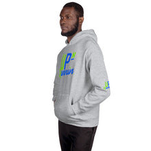 Load image into Gallery viewer, Up-N-Runnin Hooded Sweatshirt Lime Green/Blue