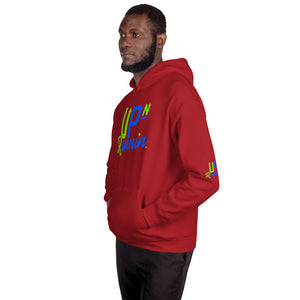 Up-N-Runnin Hooded Sweatshirt Lime Green/Blue