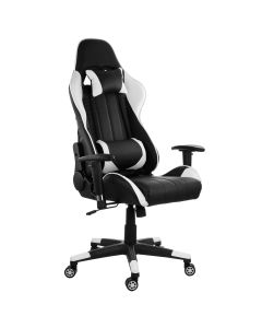 GameFitz Gaming Chair in Black and White Trim
