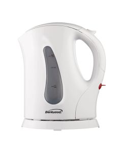 Brentwood 1.0 Liter Cordless Plastic Tea Kettle in White